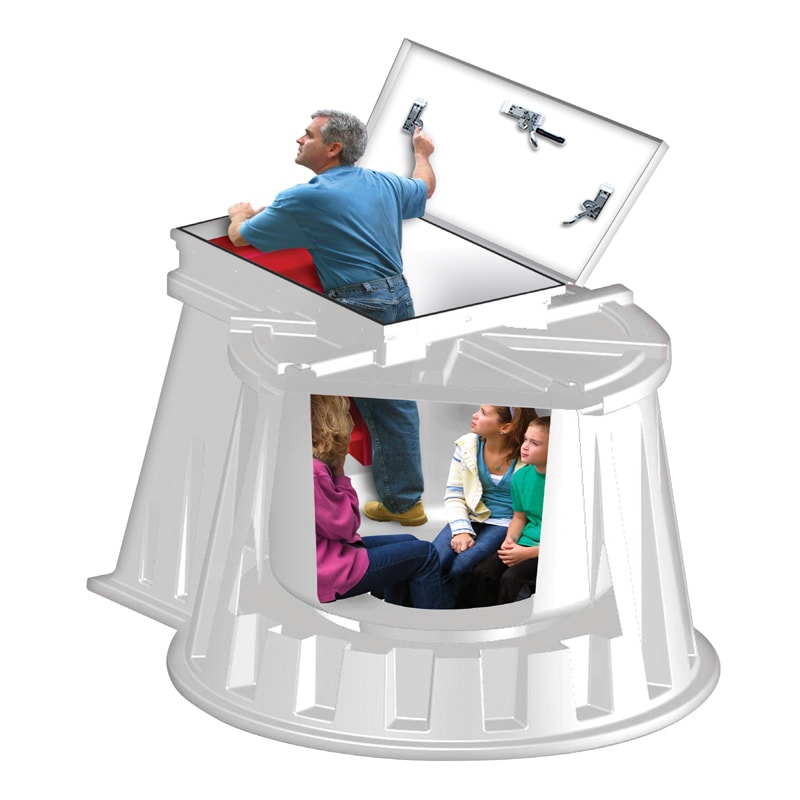 Rotomolded Tornado Shelter, Rotational Molding Tornado Shelter, Granger ISS Tornado Shelter, Granger ISS Storm Shelter, Granger ISS Rotomolded Tornado Shelter, Granger ISS Rotomolded Storm Shelter
